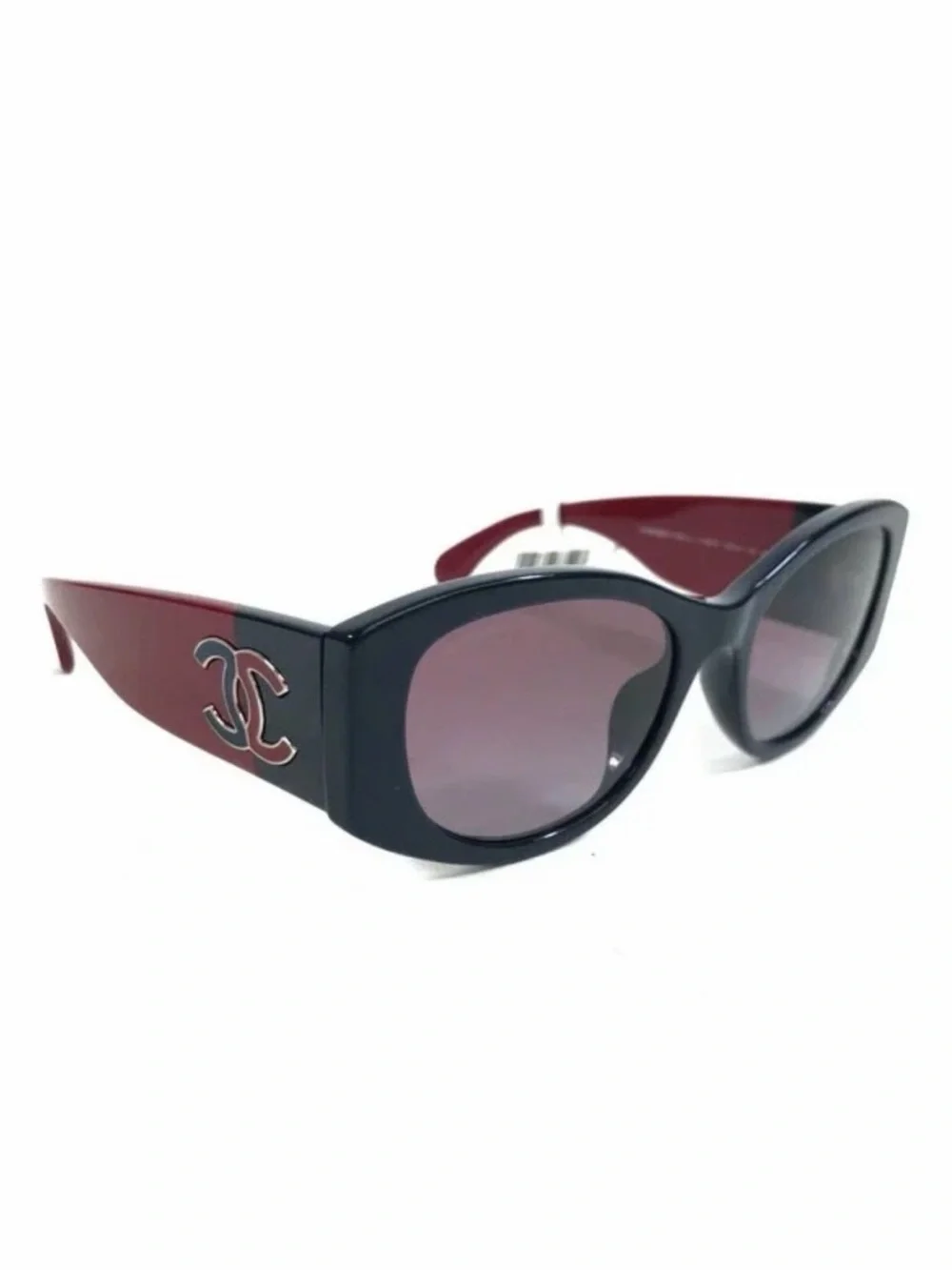 Two-Tone Black and Red Sunglasses
